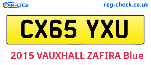 CX65YXU are the vehicle registration plates.