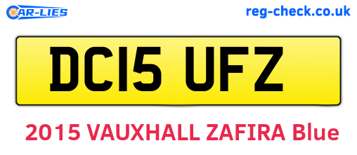 DC15UFZ are the vehicle registration plates.