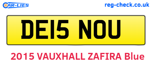 DE15NOU are the vehicle registration plates.