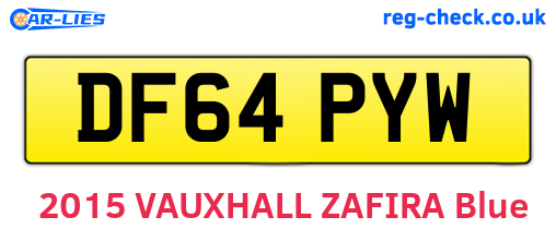 DF64PYW are the vehicle registration plates.