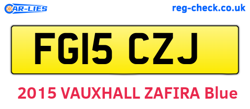 FG15CZJ are the vehicle registration plates.