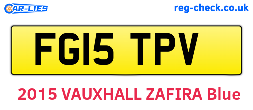 FG15TPV are the vehicle registration plates.