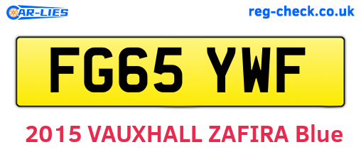 FG65YWF are the vehicle registration plates.