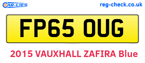FP65OUG are the vehicle registration plates.