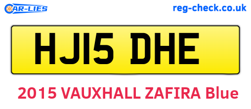 HJ15DHE are the vehicle registration plates.