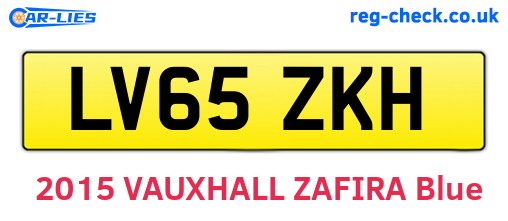 LV65ZKH are the vehicle registration plates.