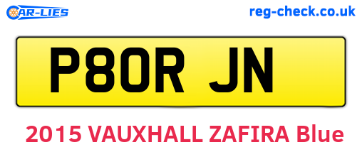 P80RJN are the vehicle registration plates.