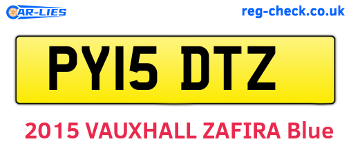 PY15DTZ are the vehicle registration plates.