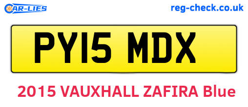 PY15MDX are the vehicle registration plates.