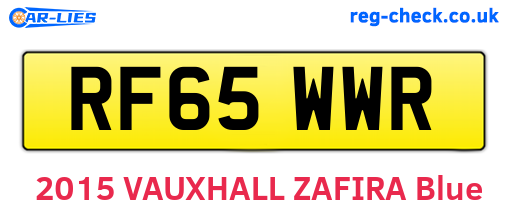 RF65WWR are the vehicle registration plates.
