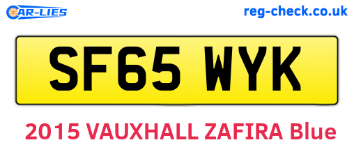 SF65WYK are the vehicle registration plates.