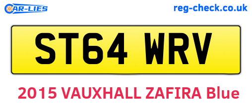 ST64WRV are the vehicle registration plates.