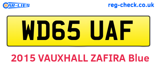 WD65UAF are the vehicle registration plates.