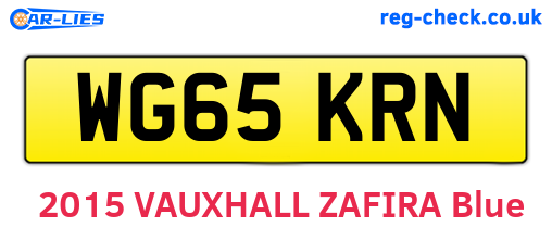 WG65KRN are the vehicle registration plates.