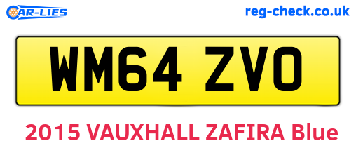 WM64ZVO are the vehicle registration plates.