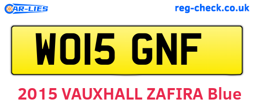WO15GNF are the vehicle registration plates.