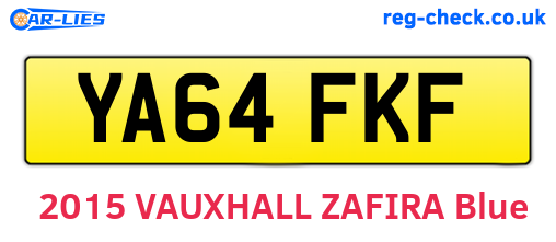 YA64FKF are the vehicle registration plates.