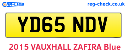 YD65NDV are the vehicle registration plates.