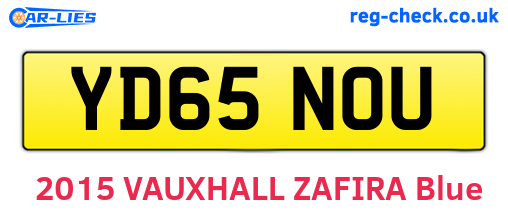 YD65NOU are the vehicle registration plates.