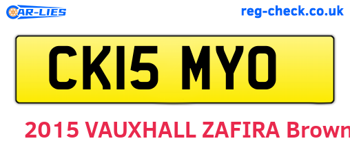 CK15MYO are the vehicle registration plates.