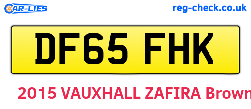 DF65FHK are the vehicle registration plates.