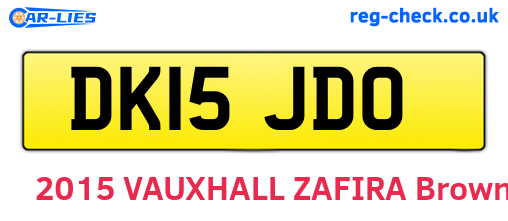 DK15JDO are the vehicle registration plates.