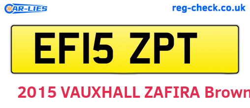 EF15ZPT are the vehicle registration plates.