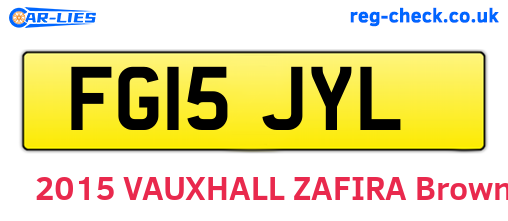 FG15JYL are the vehicle registration plates.