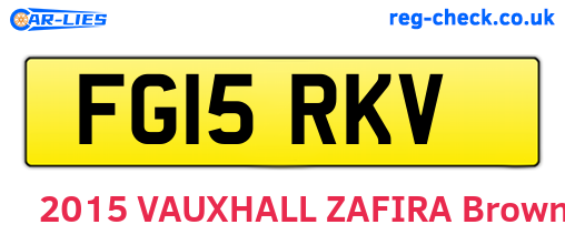 FG15RKV are the vehicle registration plates.