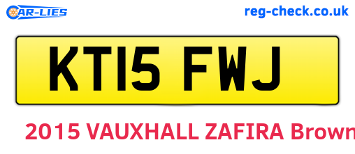 KT15FWJ are the vehicle registration plates.