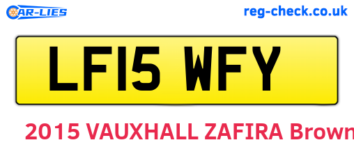 LF15WFY are the vehicle registration plates.