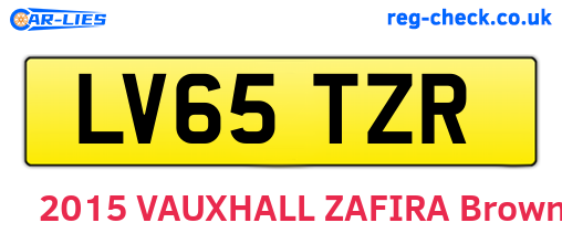 LV65TZR are the vehicle registration plates.