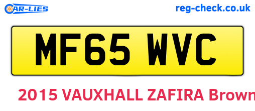 MF65WVC are the vehicle registration plates.