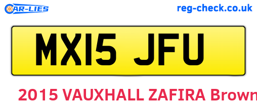 MX15JFU are the vehicle registration plates.