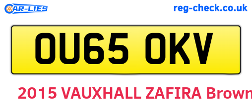 OU65OKV are the vehicle registration plates.
