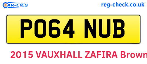 PO64NUB are the vehicle registration plates.