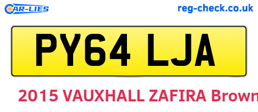 PY64LJA are the vehicle registration plates.