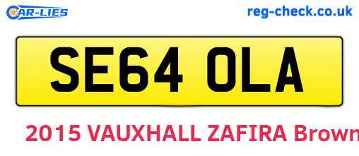 SE64OLA are the vehicle registration plates.