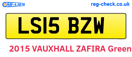 LS15BZW are the vehicle registration plates.