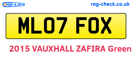 ML07FOX are the vehicle registration plates.