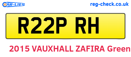 R22PRH are the vehicle registration plates.