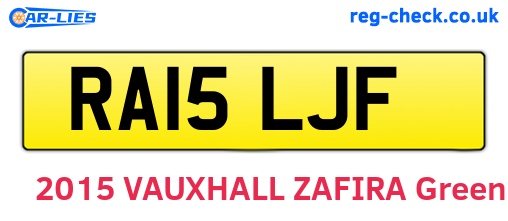 RA15LJF are the vehicle registration plates.