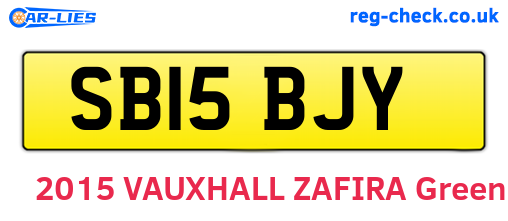 SB15BJY are the vehicle registration plates.