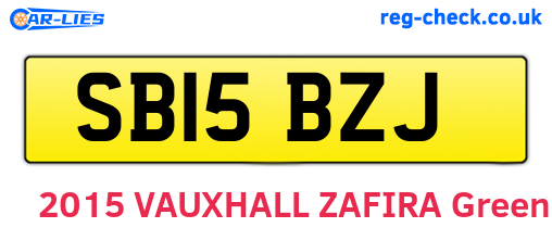 SB15BZJ are the vehicle registration plates.