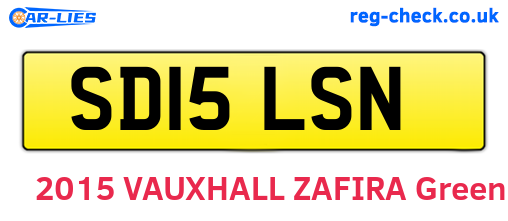 SD15LSN are the vehicle registration plates.