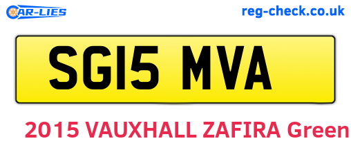 SG15MVA are the vehicle registration plates.