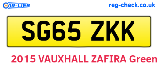 SG65ZKK are the vehicle registration plates.