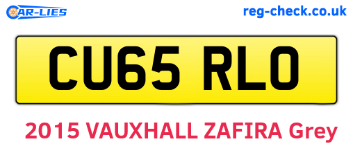 CU65RLO are the vehicle registration plates.
