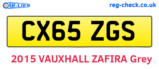 CX65ZGS are the vehicle registration plates.