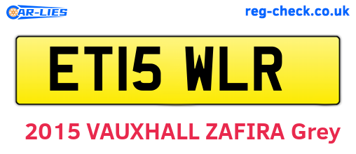 ET15WLR are the vehicle registration plates.